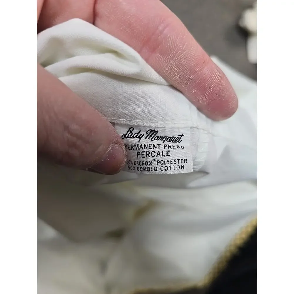 Vtg Lady Margaret Floral Fitted Sheet Pillow Case Double Bed Size‎ 42